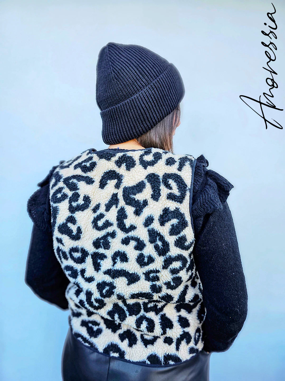 Gilet sans manches Léopard — Gilet Sans Manches Léopard Femme vue détail