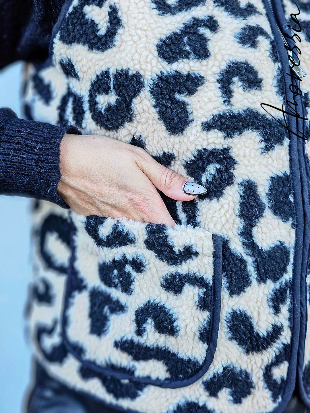 Gilet sans manches Léopard — Gilet Sans Manches Léopard Femme autre vue