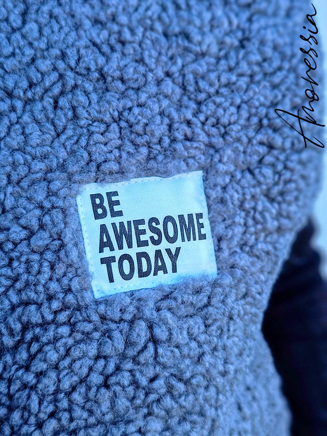 Gilet sans manches en sherpa Gris