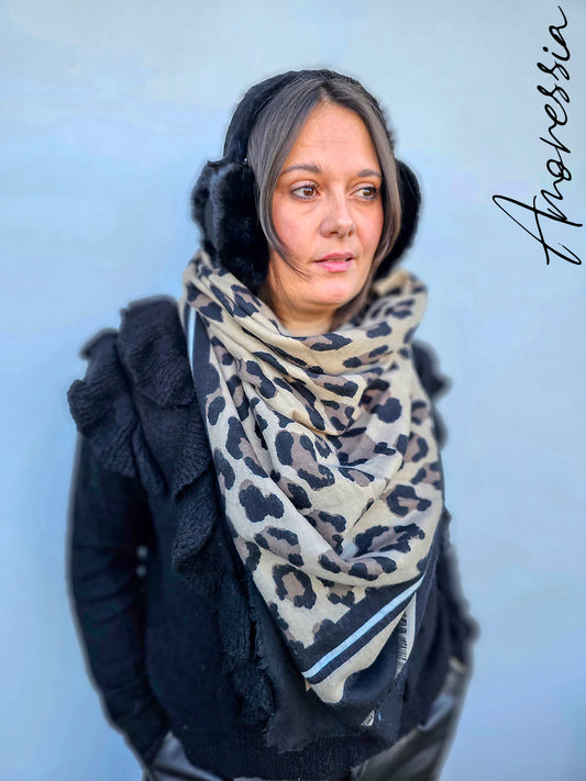 Echarpe Léopard 140*140