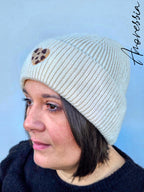 Bonnet Cœur Léopard — Bonnet Léopard Femme vue détail