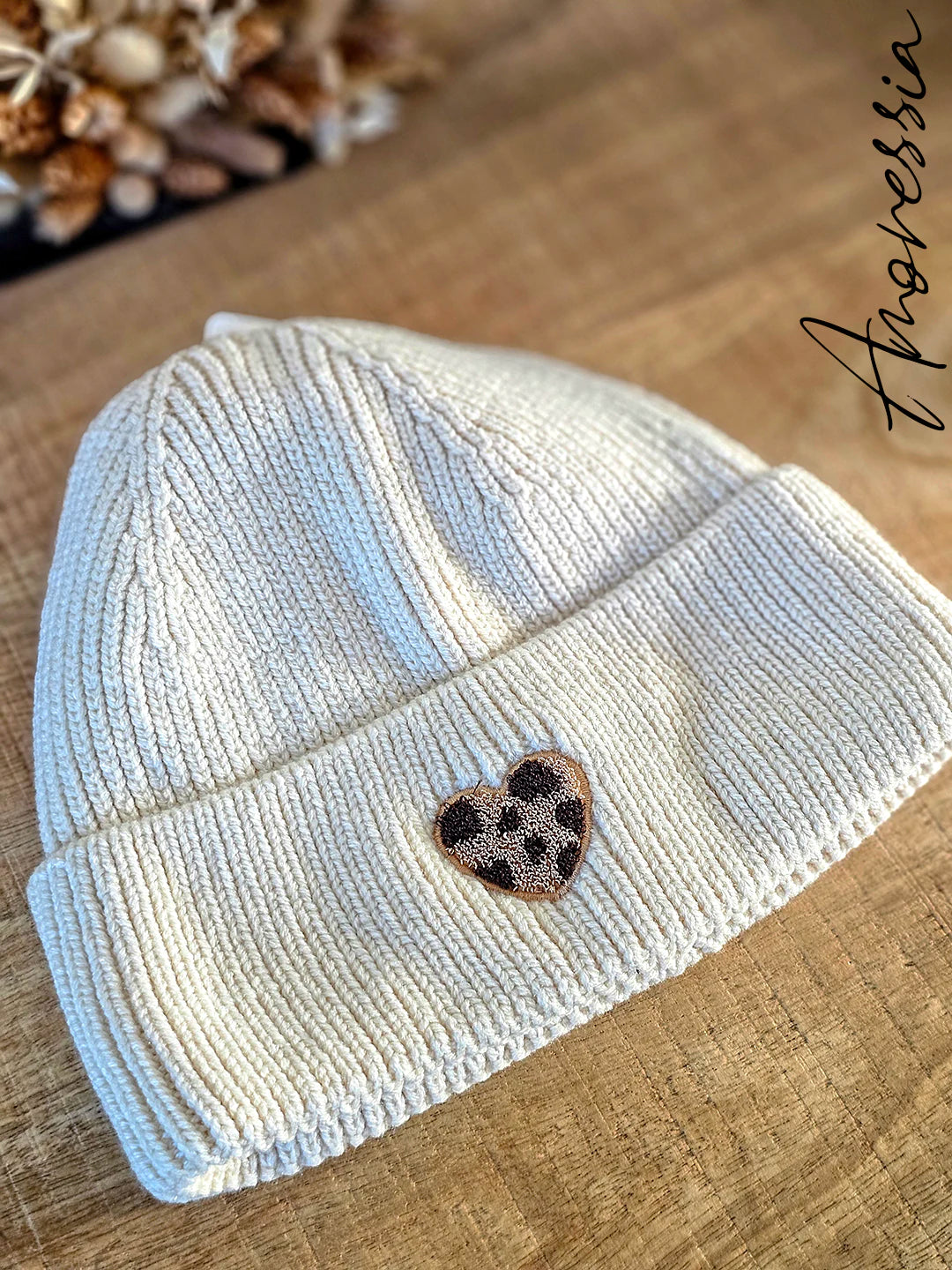 Bonnet Cœur Léopard — Bonnet Léopard Femme autre vue