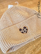 Bonnet Cœur Léopard — Bonnet Léopard Femme zoom motif
