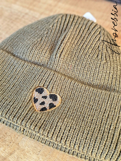 Bonnet Coeur Léopard