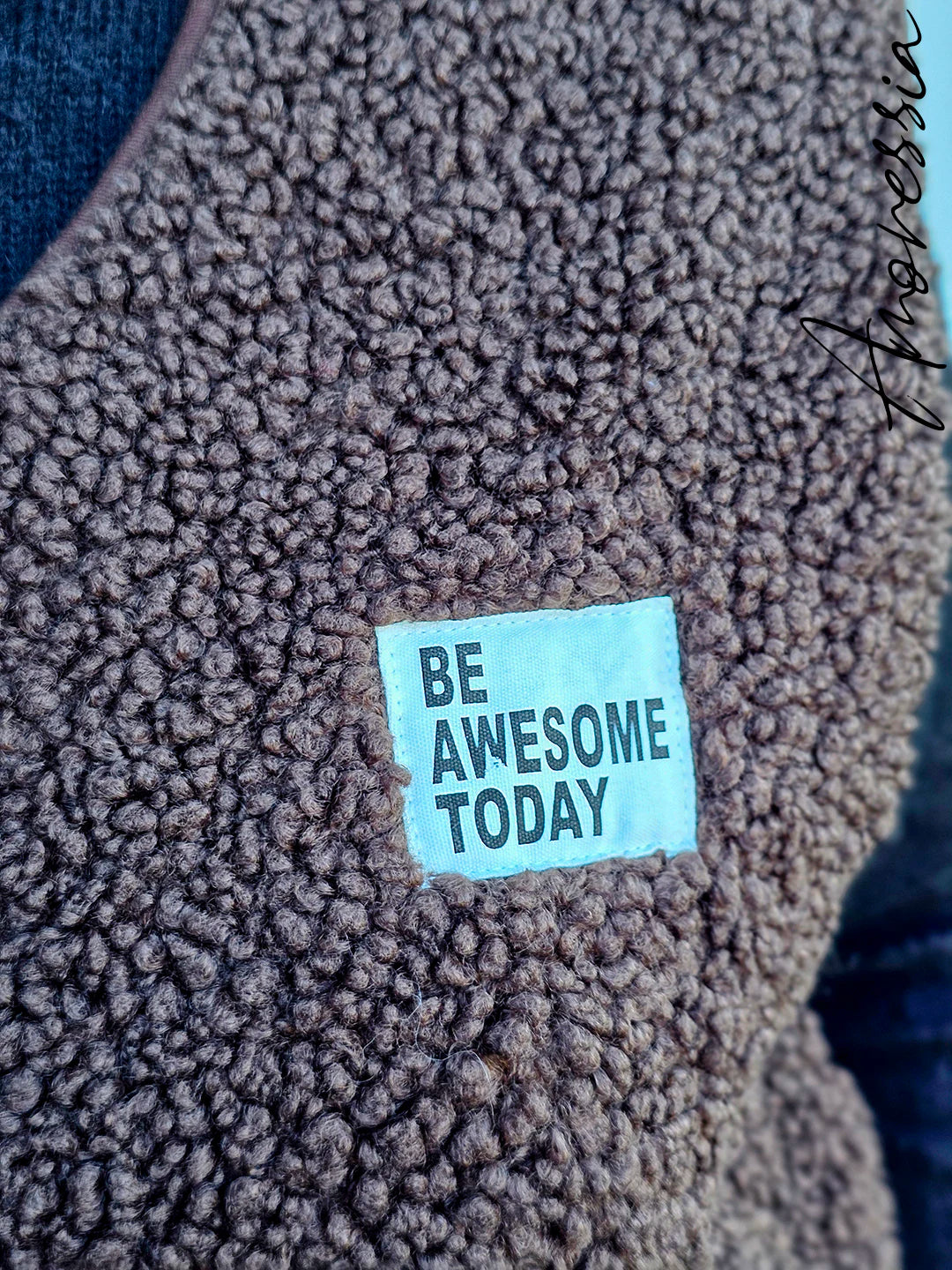 Gilet sans manche Sixtine Chocolat — Gilet Sans Manches Chocolat Femme vue détail