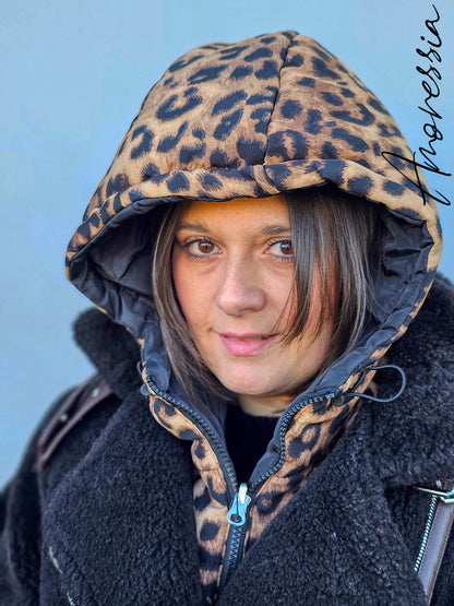Plastron à capuche Léopard