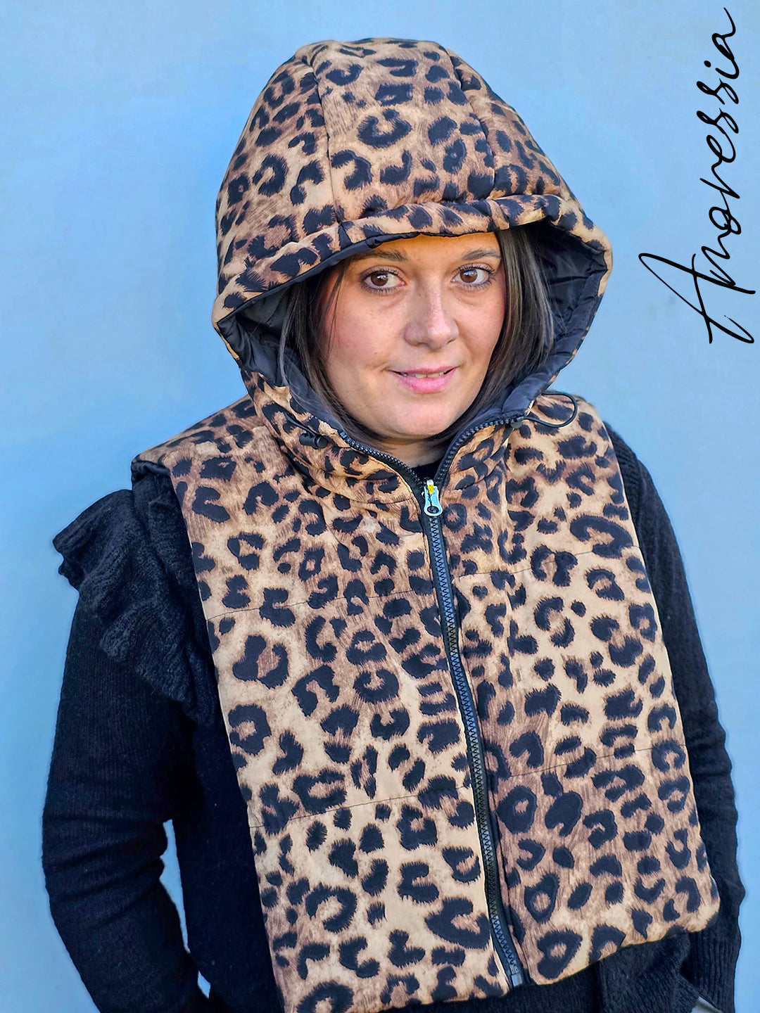 Plastron à capuche Léopard