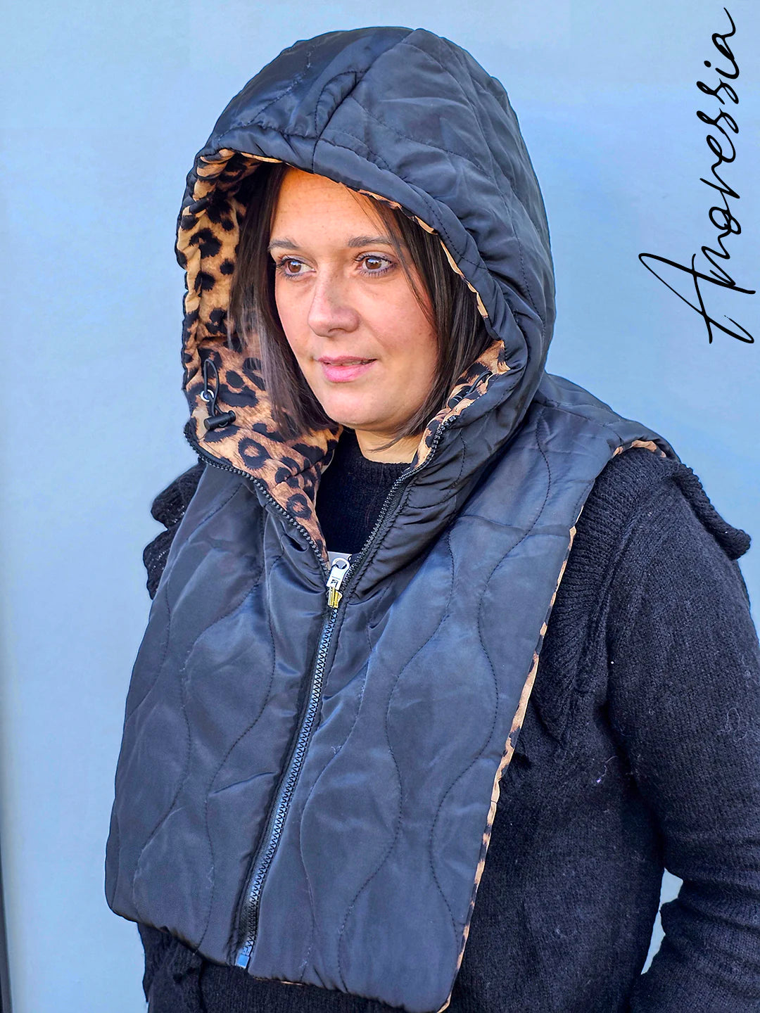 Plastron à capuche Léopard