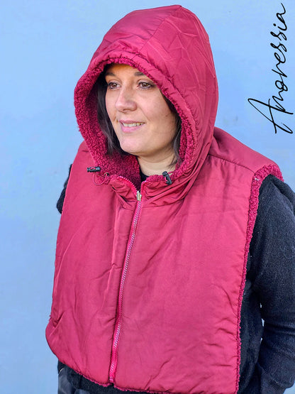 Plastron reversible en sherpa