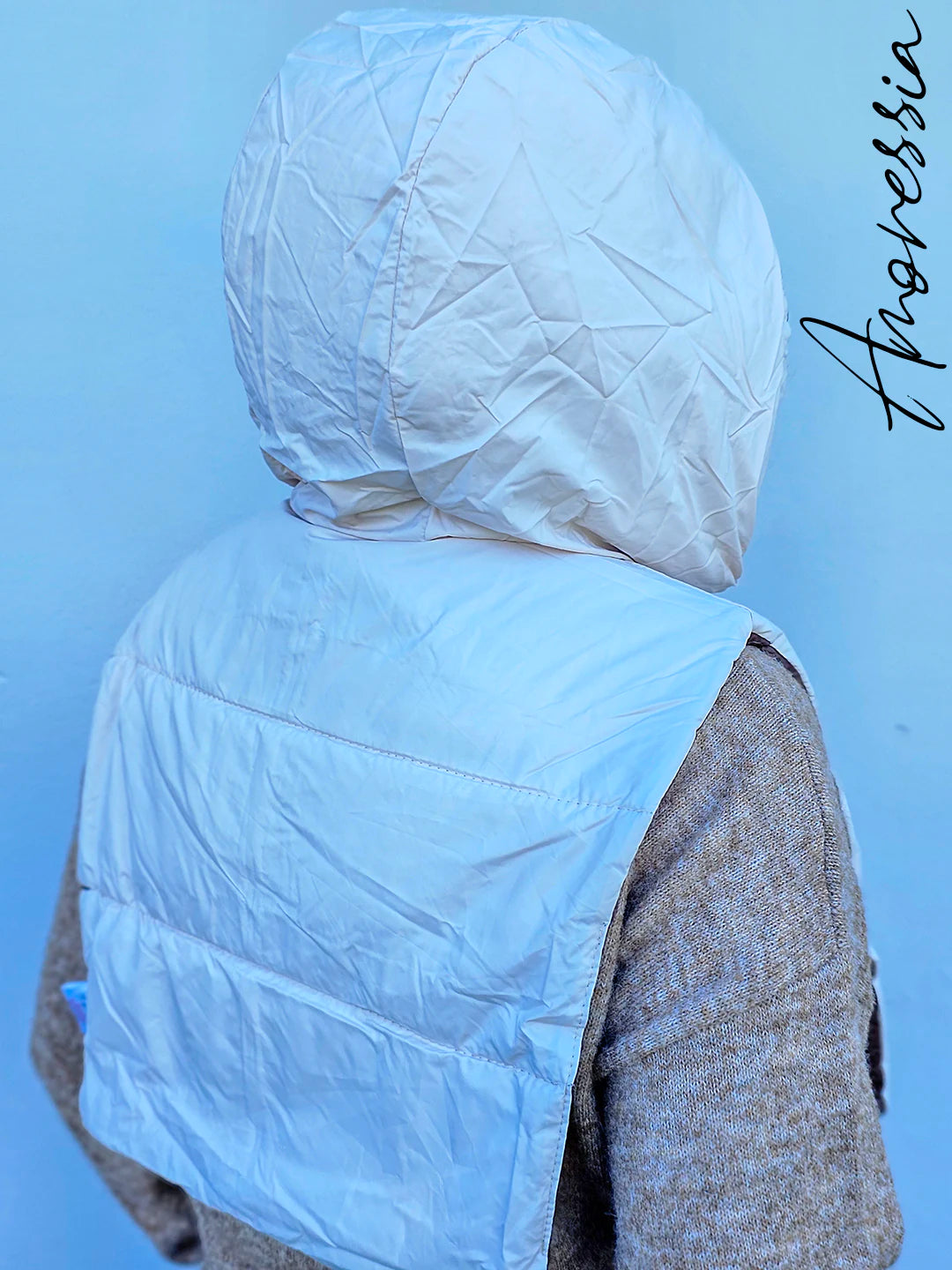 Plastron Matelassée reversible marron