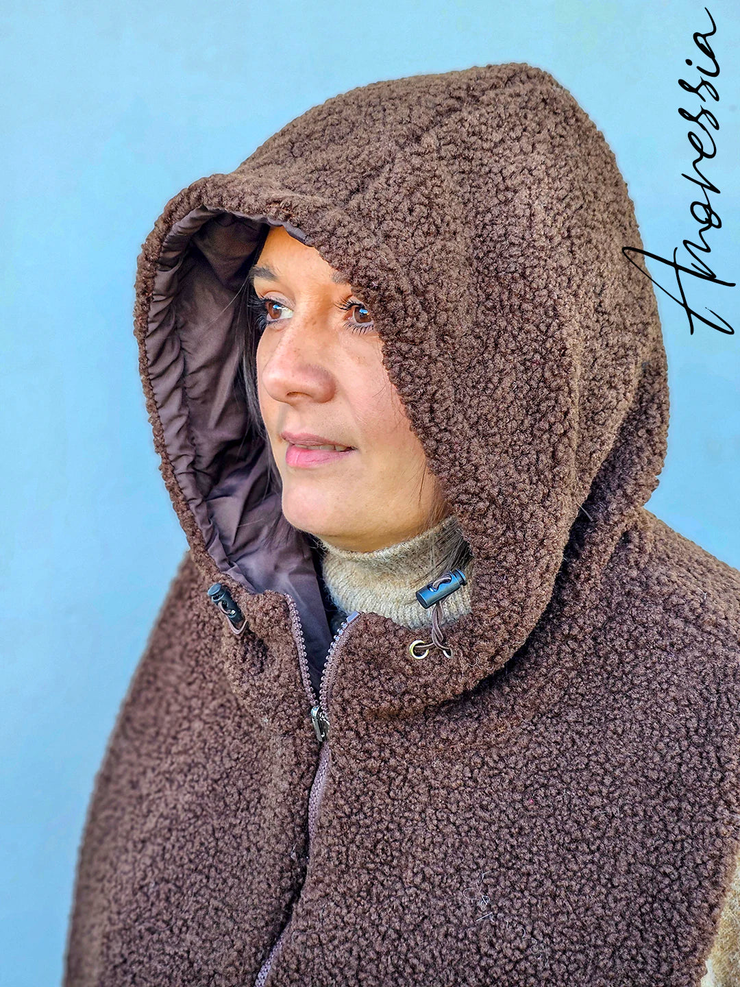 Plastron reversible en sherpa