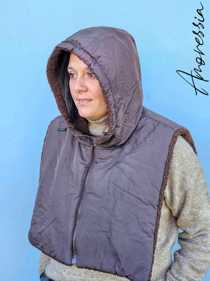 Plastron reversible en sherpa