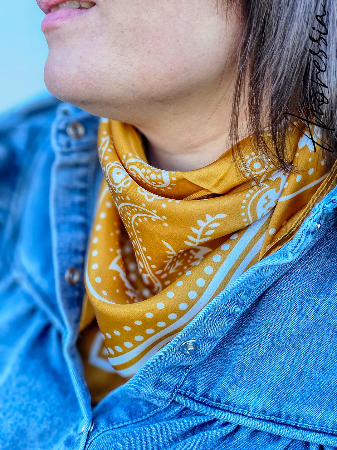 Foulard Carré 70*70 — Foulard Carré Soie Femme vue détail