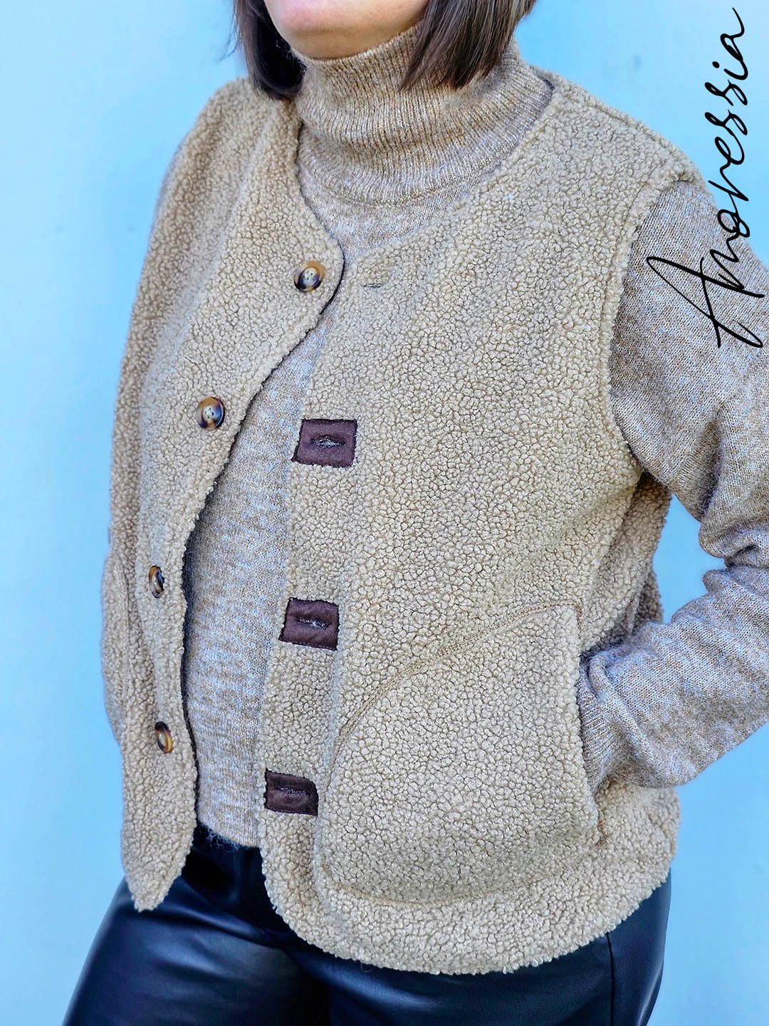 Gilet sans manches Réversible — Gilet Réversible Sans Manches Femme
