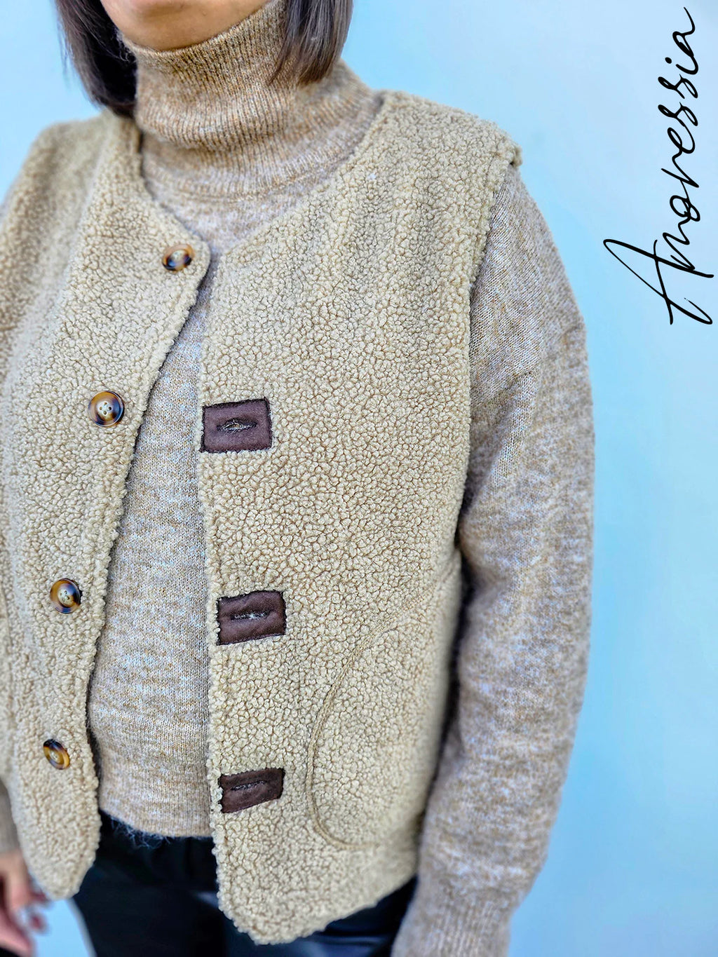 Gilet sans manches Réversible — Gilet Réversible Sans Manches Femme photo lifestyle