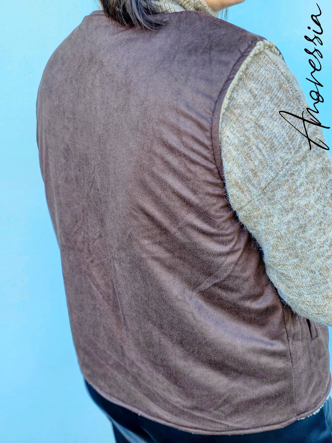 Gilet sans manches Réversible — Gilet Réversible Sans Manches Femme look complet