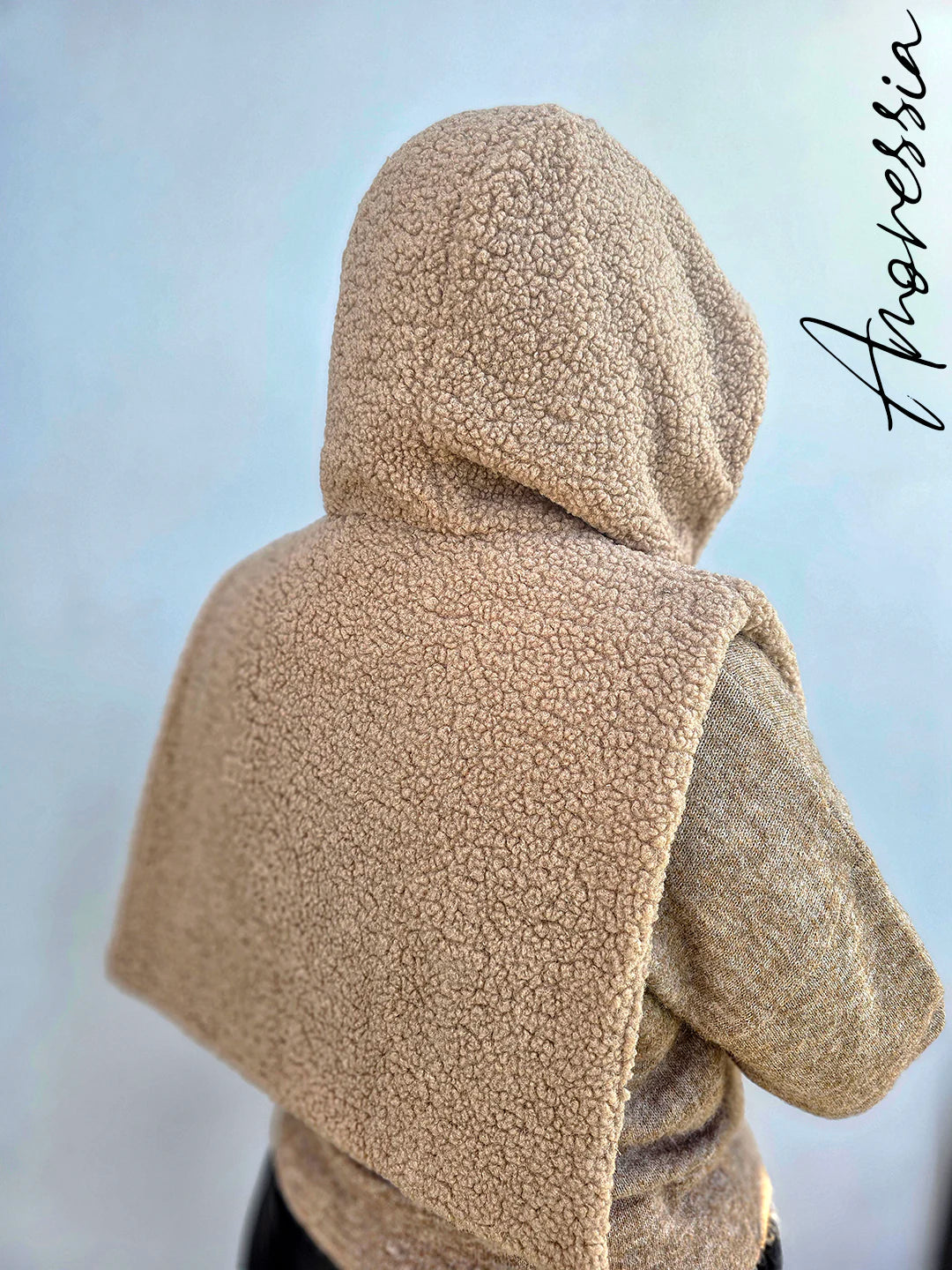 Plastron reversible en sherpa