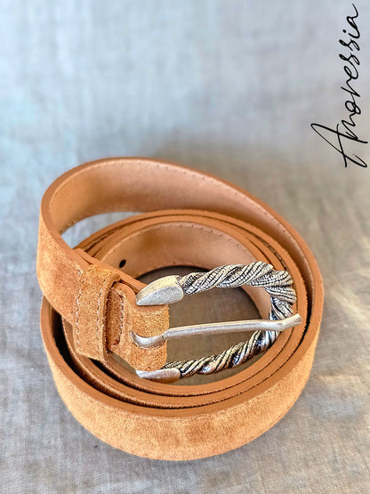 Ceinture Camel boucle argenté