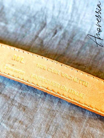 Ceinture Camel boucle argenté