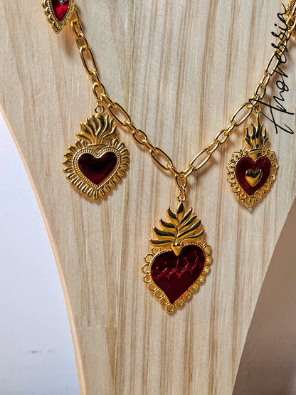 Collier Ex-Voto rouge