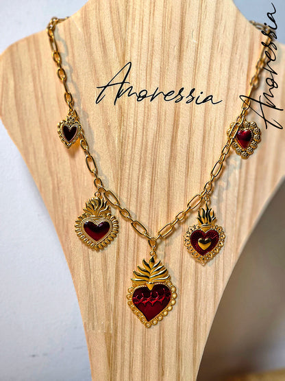 Collier Ex-Voto rouge