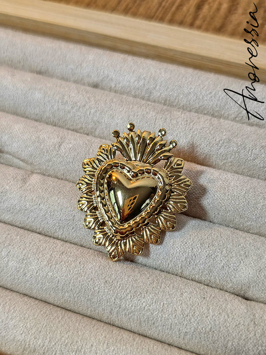 Broche coeur ex-voto