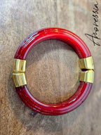 Bracelet Manchette Doré Résine — Bracelet Aimanté Doré Résine Femme autre vue