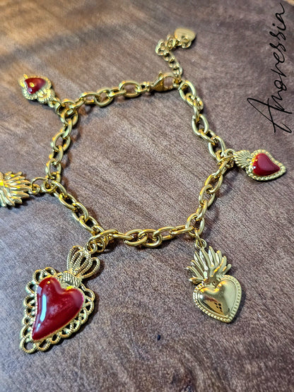 Bracelet charms ex-voto  rouge