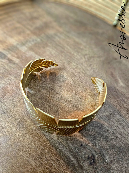 Bracelet manchette doré