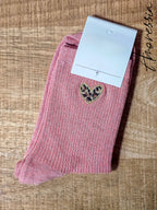 Chaussettes Paillettes Coeur Léopard — Chaussettes Paillettes Léopard Femme photo portées
