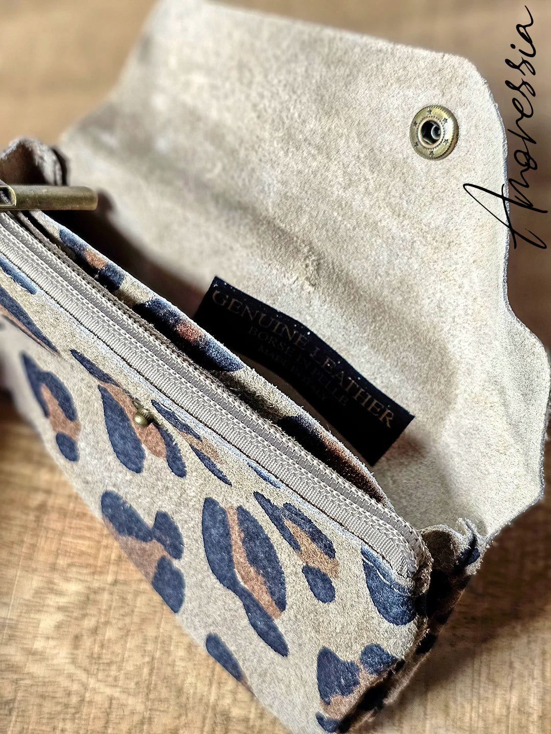 Porte Monnaie en cuir Léopard