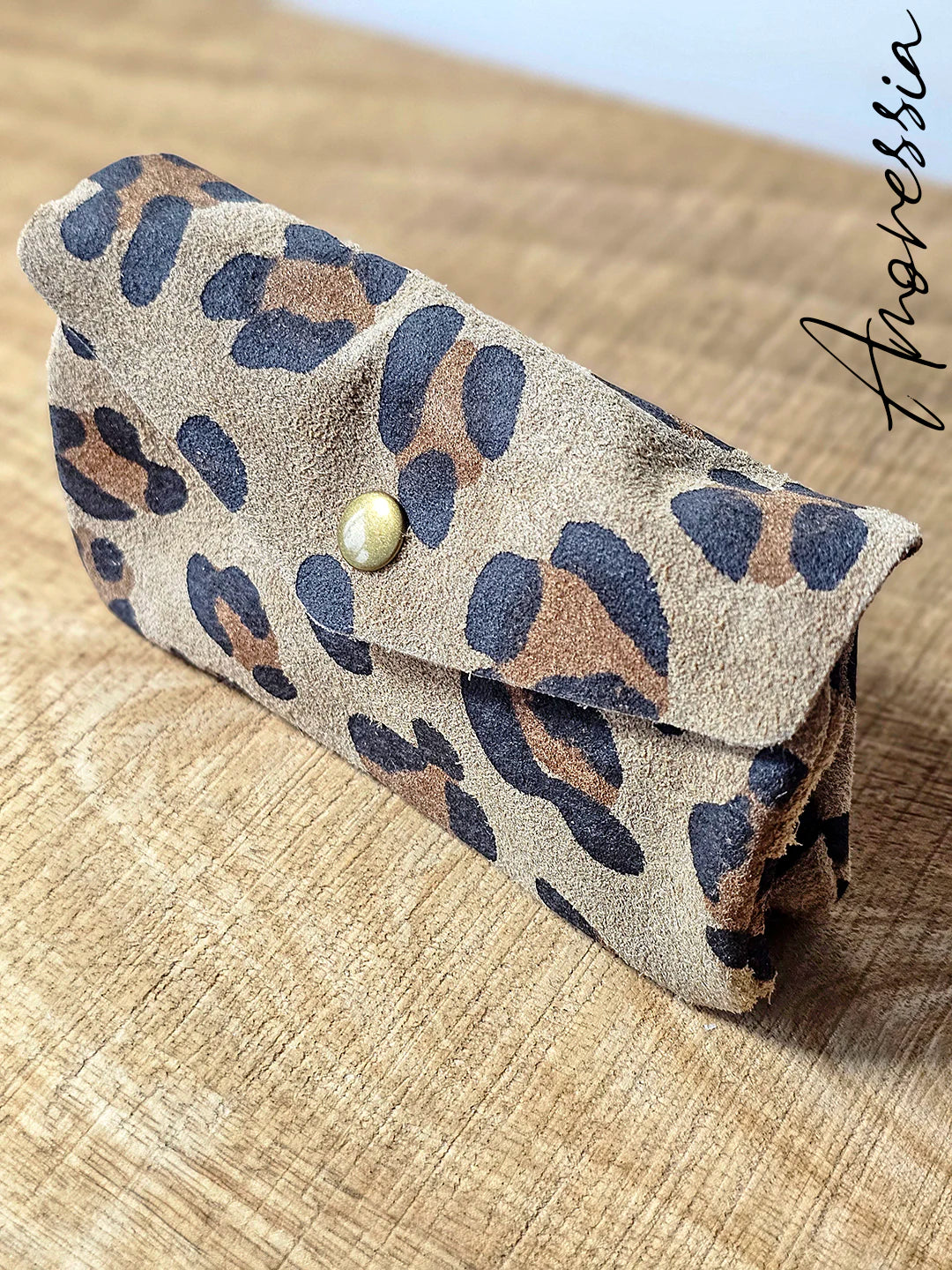 Porte Monnaie en cuir Léopard