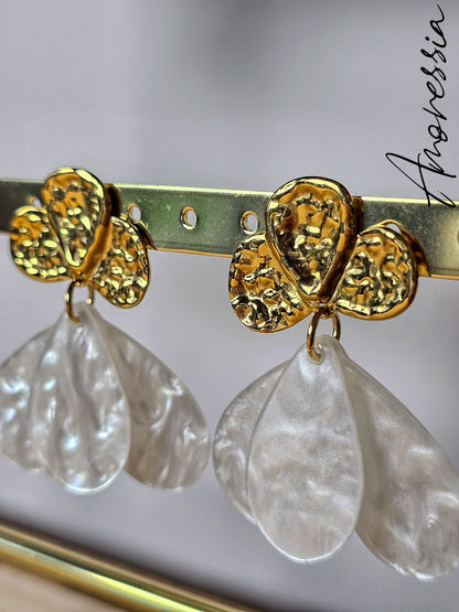 Boucles d'oreilles Fleur résine