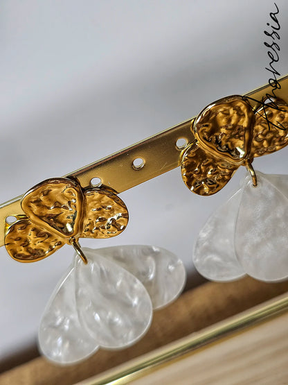 Boucles d'oreilles Fleur résine