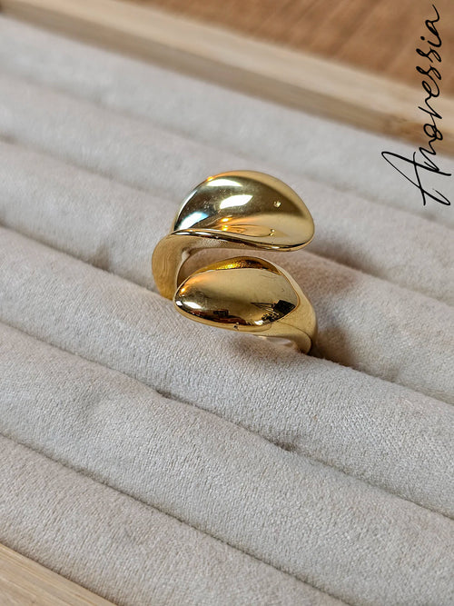 Bague Dorée Mia — Bague Dorée Ajustable Femme