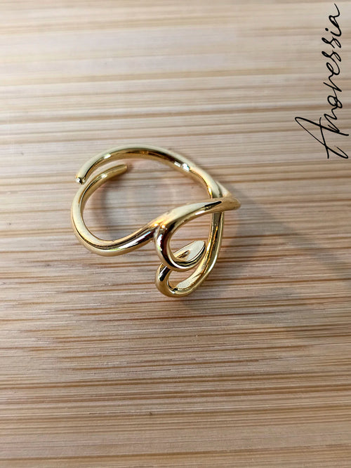 Bague Coeur — Bague Cœur Dorée Femme