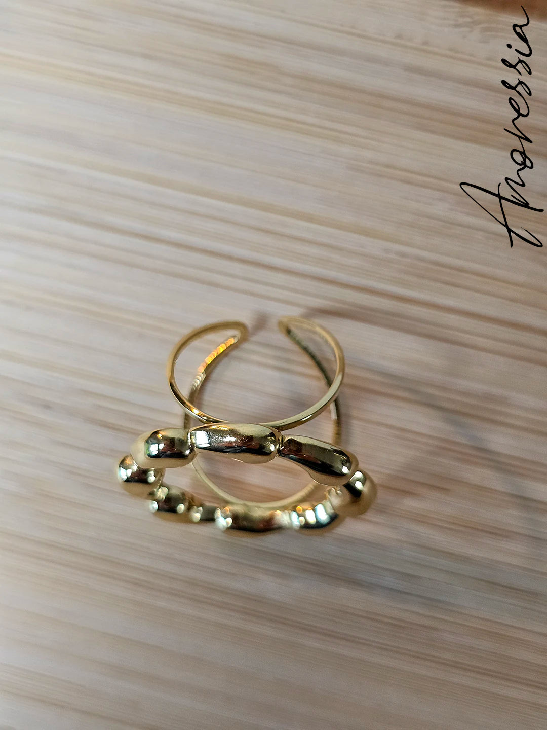 Bague Cercle Doré — Bague Anneau Doré Femme autre vue