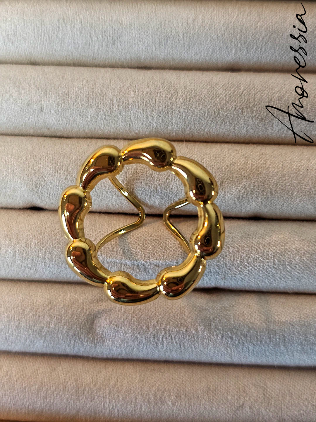 Bague Cercle Doré — Bague Anneau Doré Femme