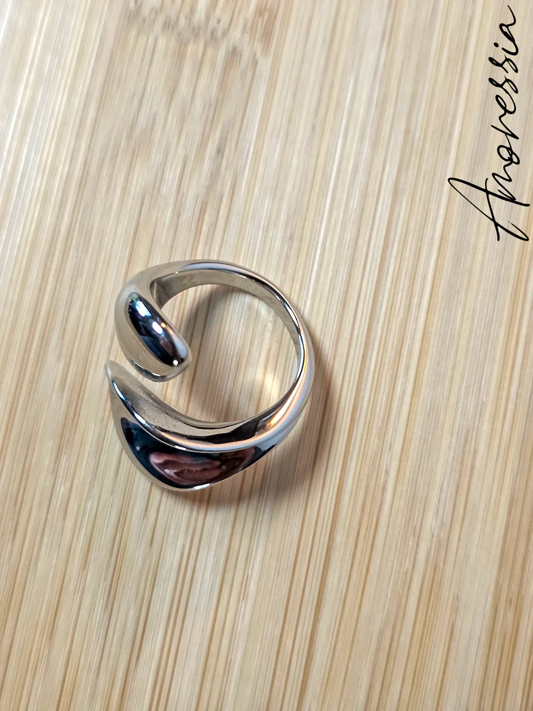 Bague Argentée Mia — Bague Argentée Ajustable Femme autre vue