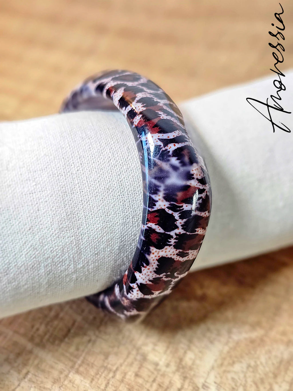 Bracelet Résine Léopard — Bracelet Imprimé Léopard Femme