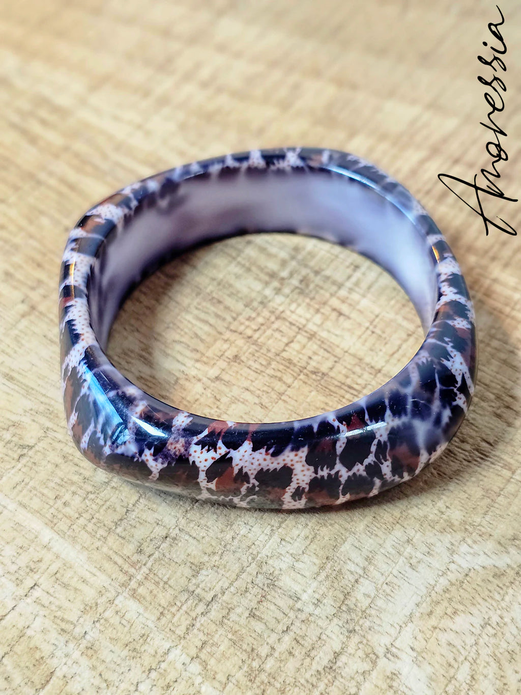 Bracelet Résine Léopard — Bracelet Imprimé Léopard Femme autre vue