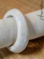 Bracelet Résine Blanc — Bracelet Résine Blanche Femme photo porté