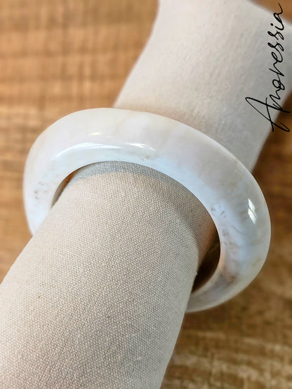 Bracelet Résine Blanc — Bracelet Résine Blanche Femme vue détail