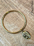 Jonc doré Marie Antoinette — Jonc Doré Médaille Femme