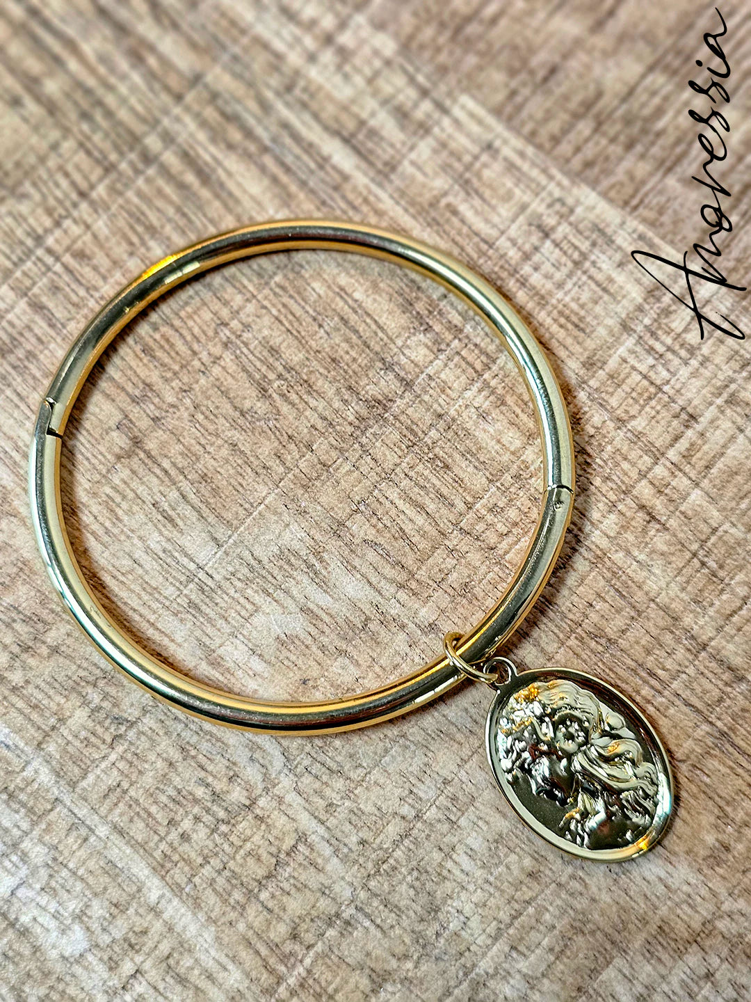 Jonc doré Marie Antoinette — Jonc Doré Médaille Femme