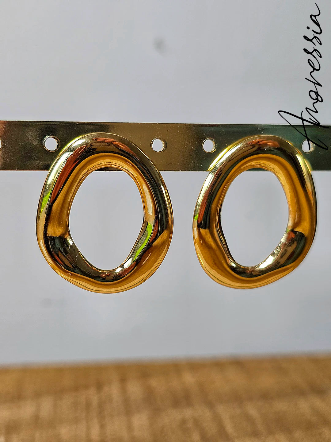 Boucles d'oreilles anneau doré