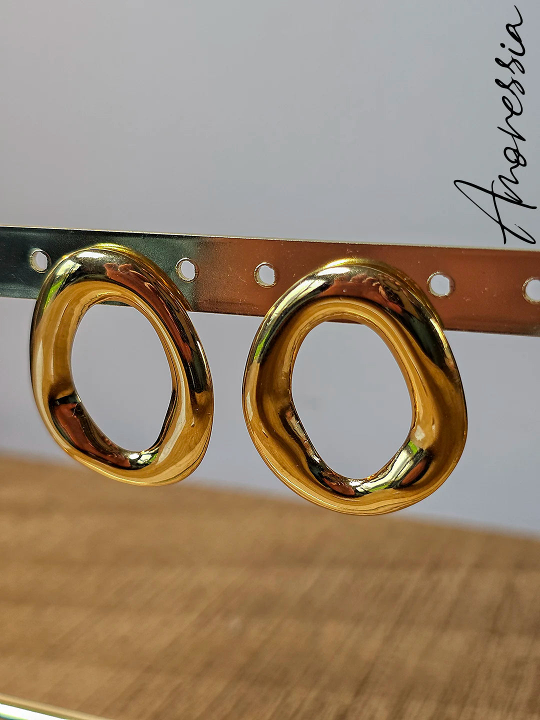 Boucles d'oreilles anneau doré