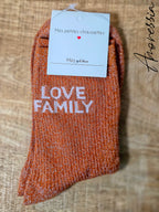 Chaussettes Love Family — Chaussettes Brodées Femme zoom broderie