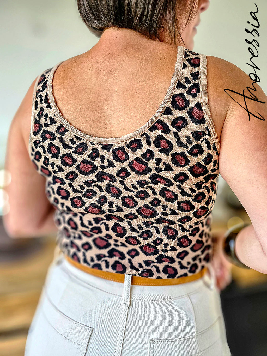 Débardeur Léopard — Débardeur Imprimé Léopard Femme vue détail
