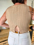 Top Ecru — Top Écru Femme